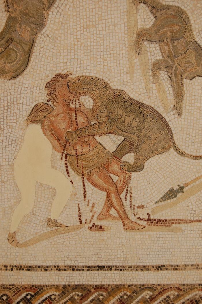 Леопард, поедающий лицо осужденного