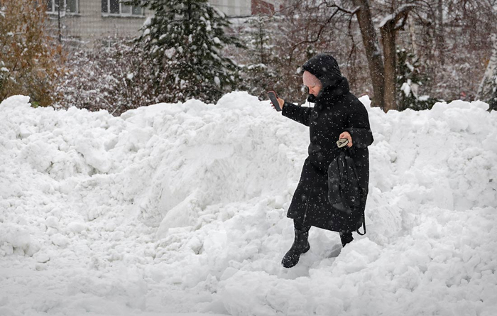 Снегопад в Новосибирске//Фото: Кирилл Кухмарь/ТАСС