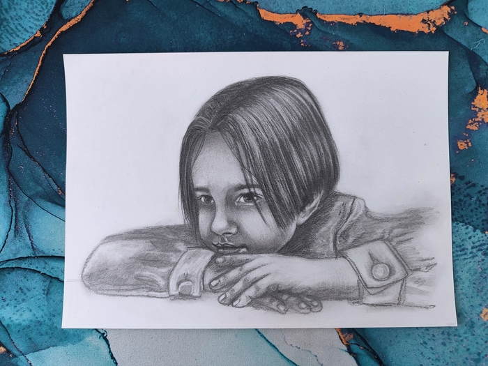 Портрет - скетч простым карандашом, формат А4