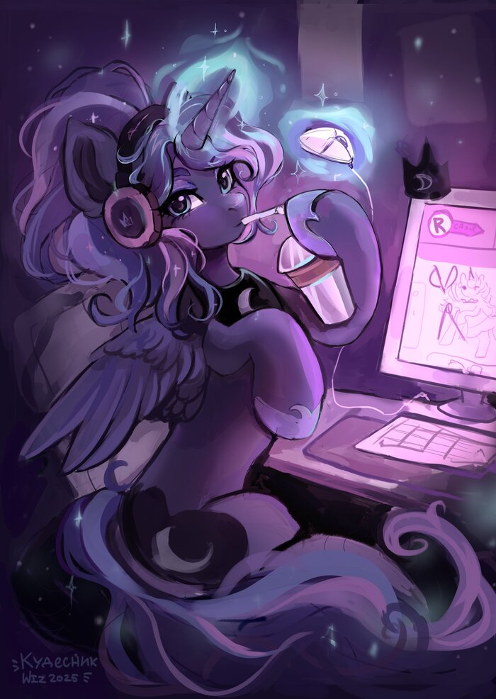 Ночь, Луна, ПК...