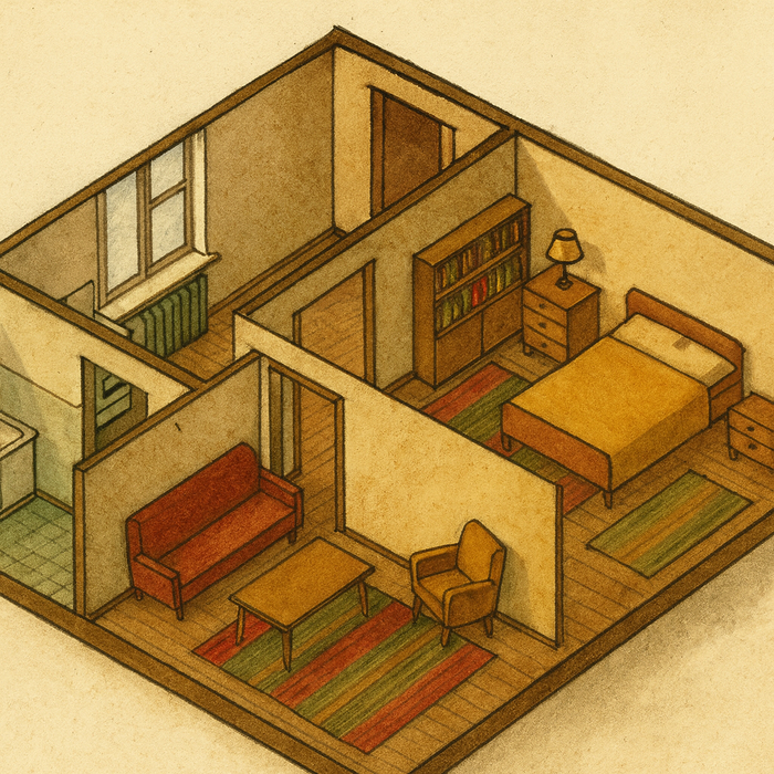 Сам жил с детства в проходной комнате..)