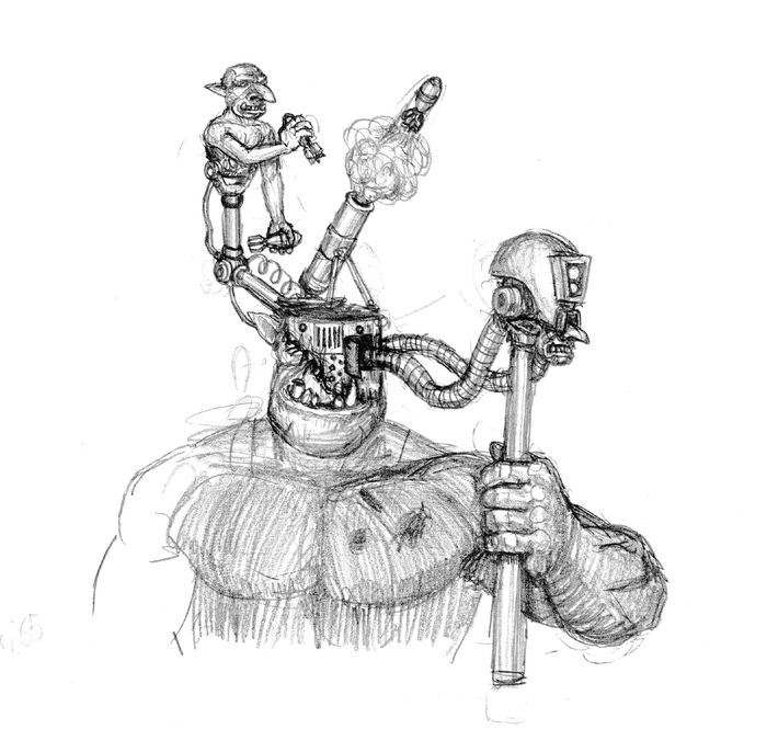 Рисунок того, как у орков готовят адовые блюда