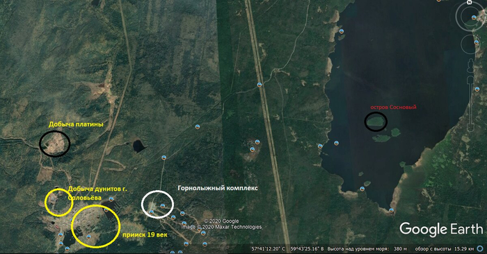 Снимок окрестностей Черноисточинского пруда