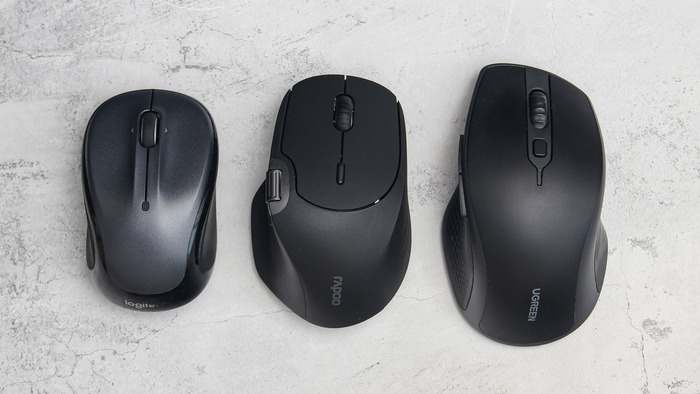 Logitech M325s, Rapoo MT560, Ugreen MU101