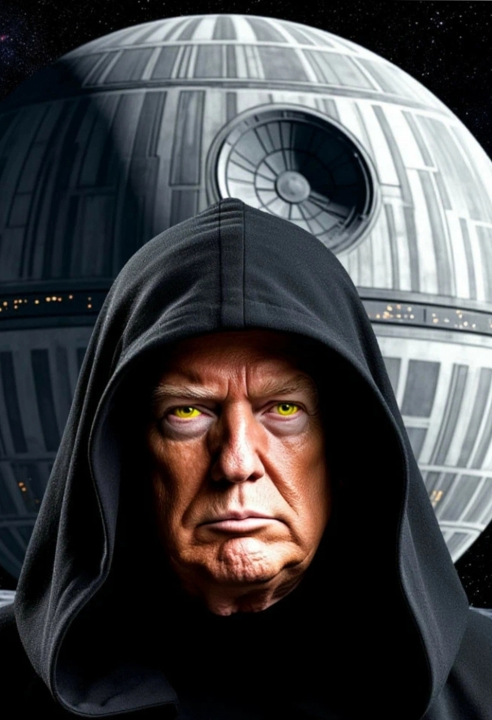 Дональд Трамп в образе императора Палпатина