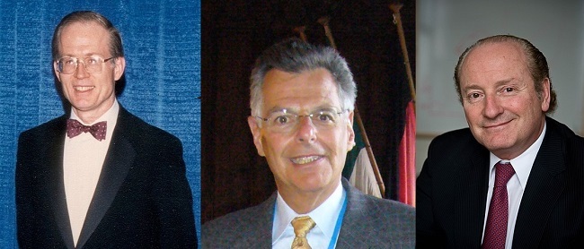 Слева направо - Ф. Блэк, М. Шоулз и Р. Мертон