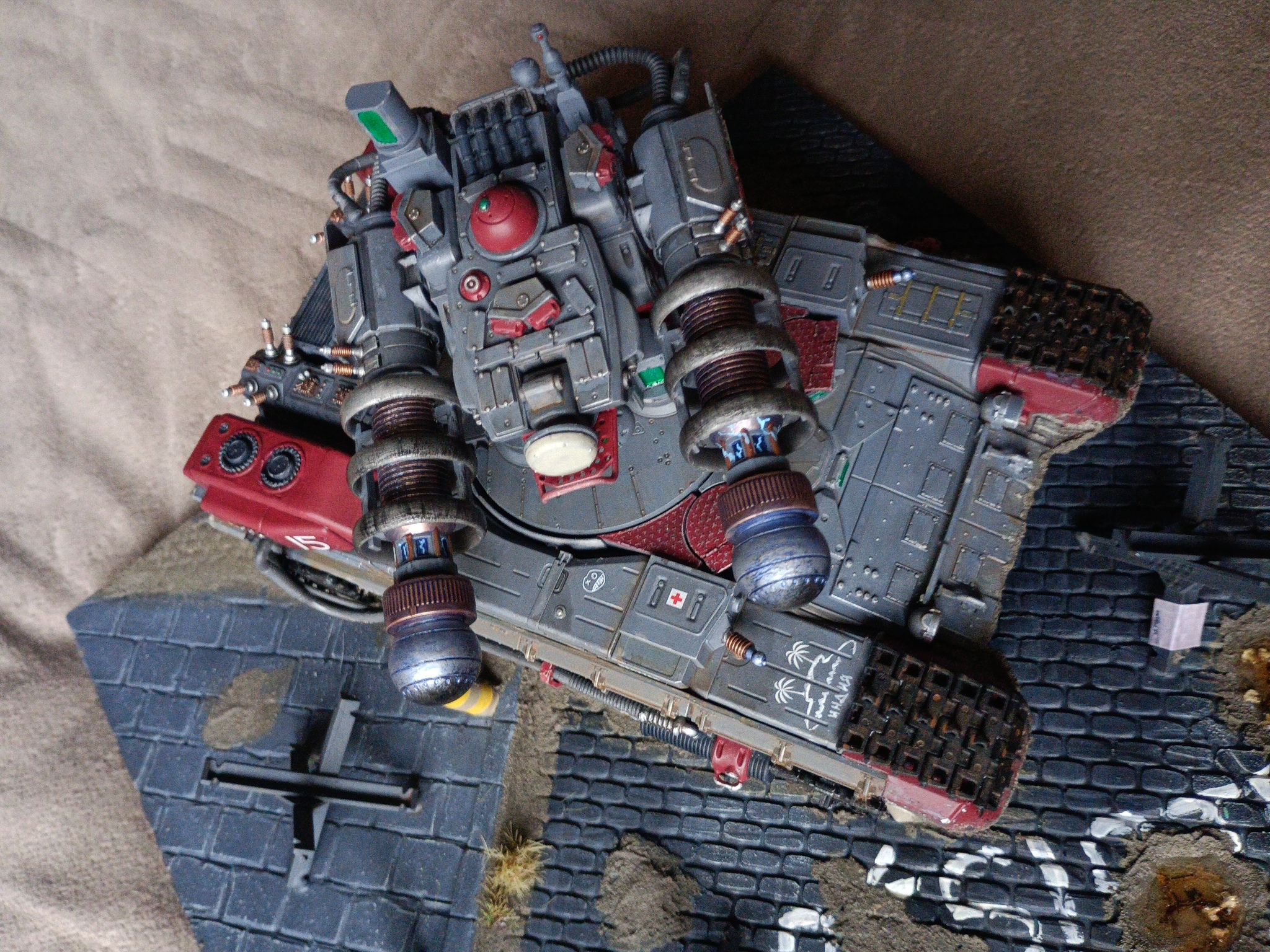 The electricians have arrived. (Photoshoot) - My, Longpost, Diorama, Red alert 2, Tanks, Tesla, Stand modeling