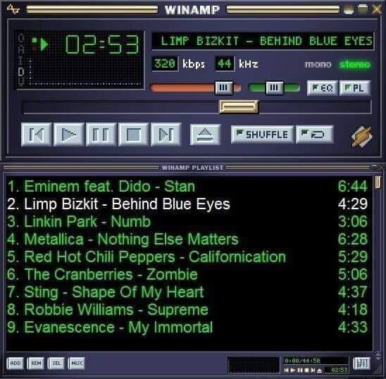 Winamp выкатил мои музыкальные итоги года