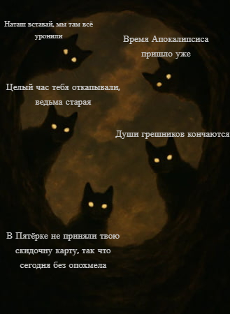 Когда котики голодны, а Ведьма спит...