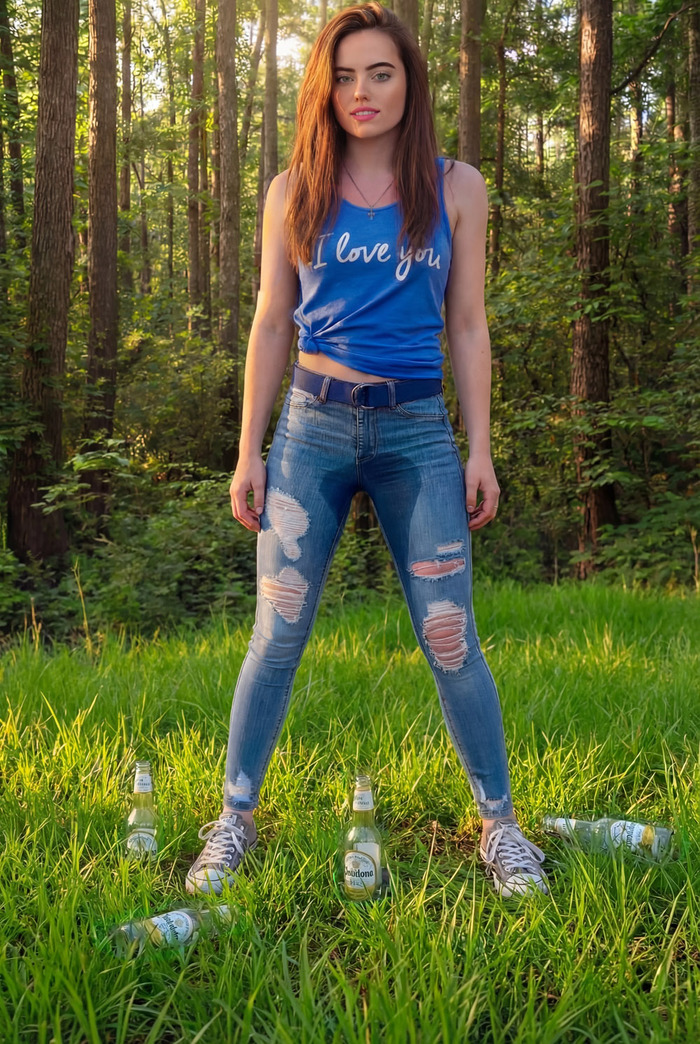 Пикник с любимым. Пиво пролилось на джинсы