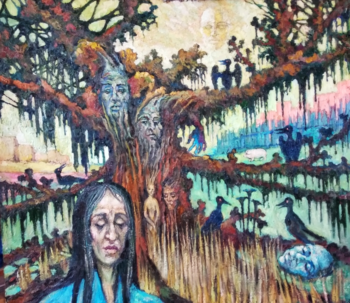 Анна Ягужинская. большая картина "Они прилетели"