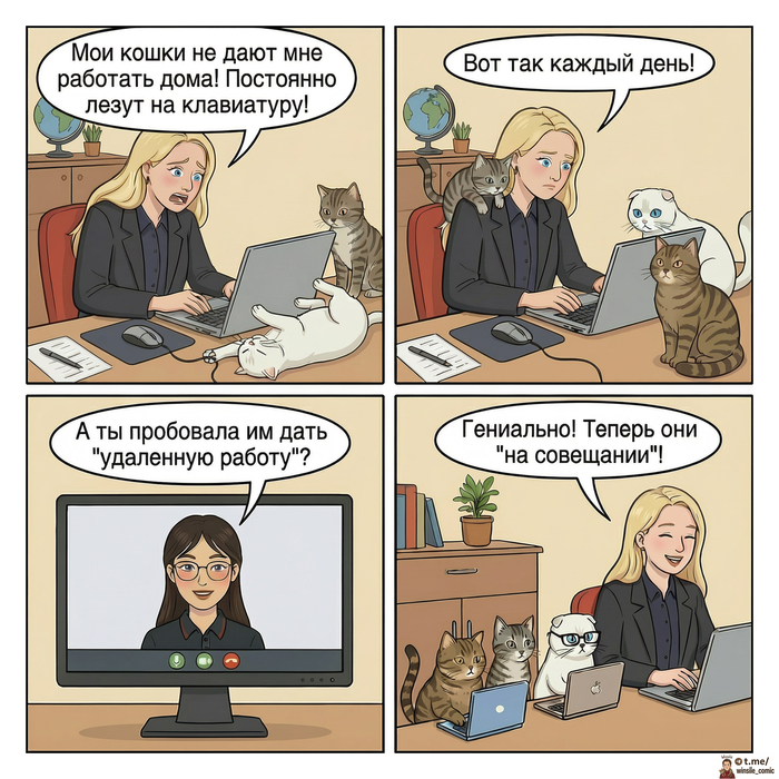 Кошачья удалёнка