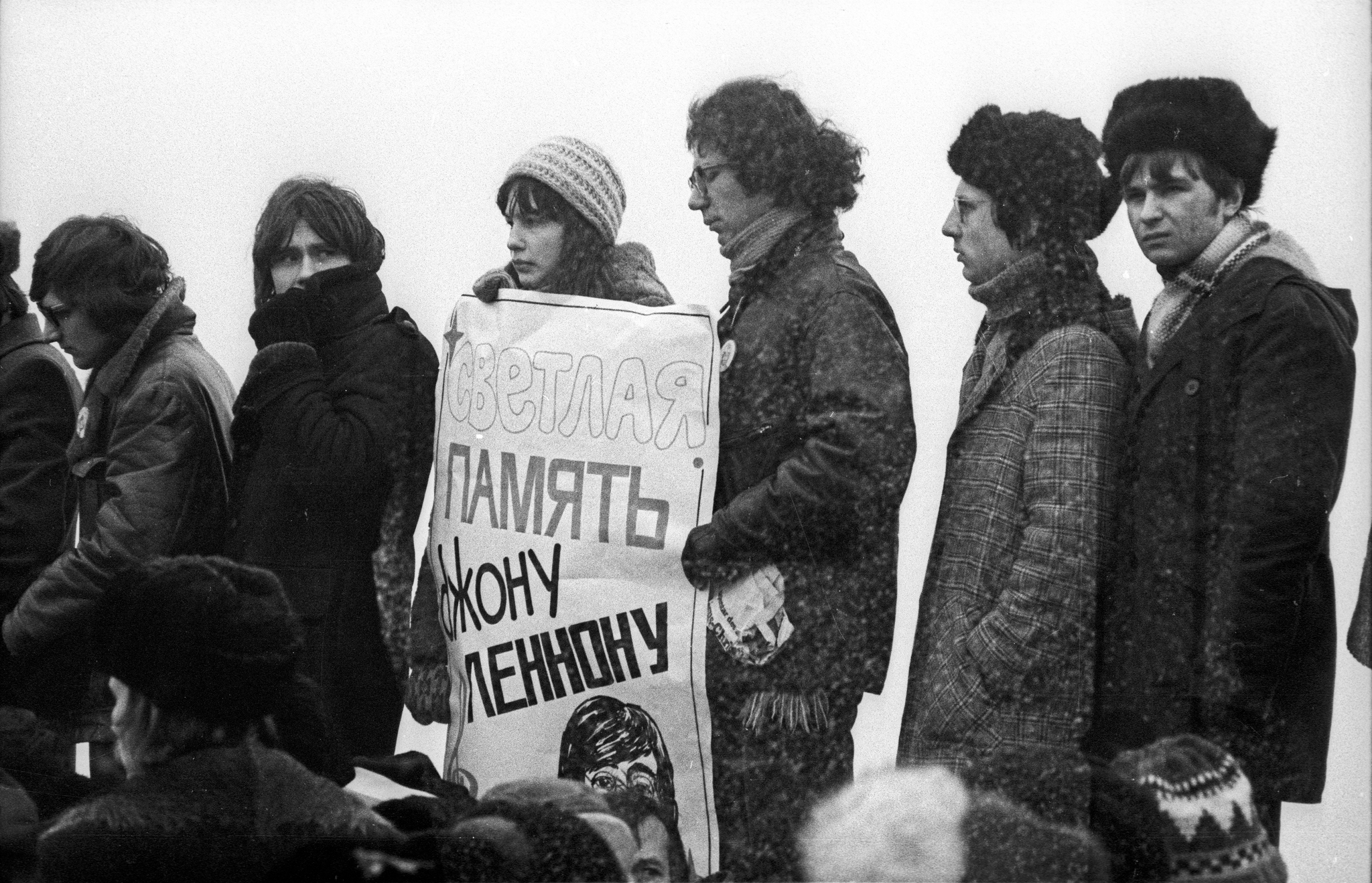 Lennon memorial rally, 1980, Moscow - Series Old films, My, John Lennon, Moscow, 1980