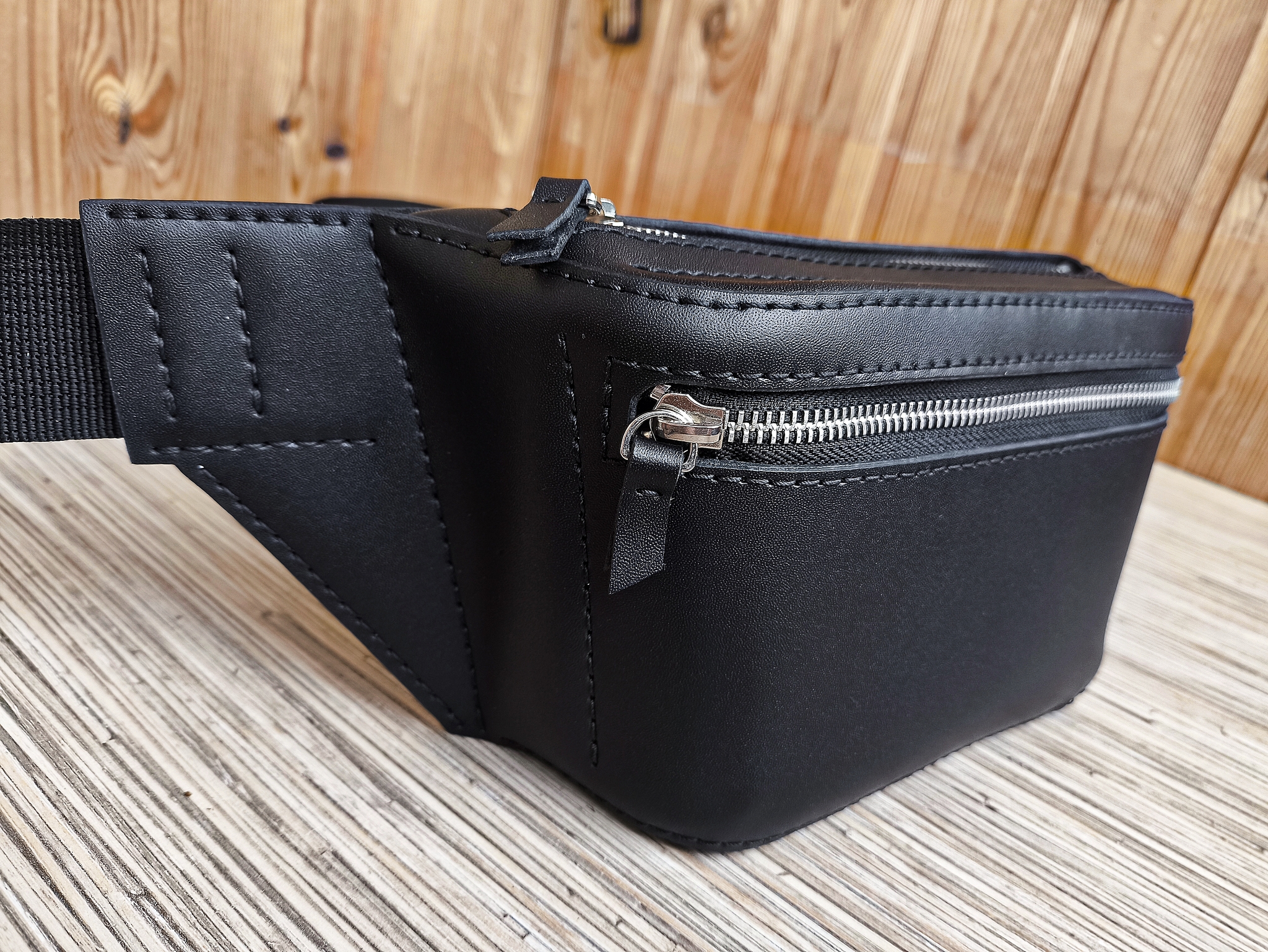 Handmade genuine leather fanny pack - My, Natural leather, Handmade, Needlework without process, Сумка, Belt bag, Friday tag is mine, Longpost