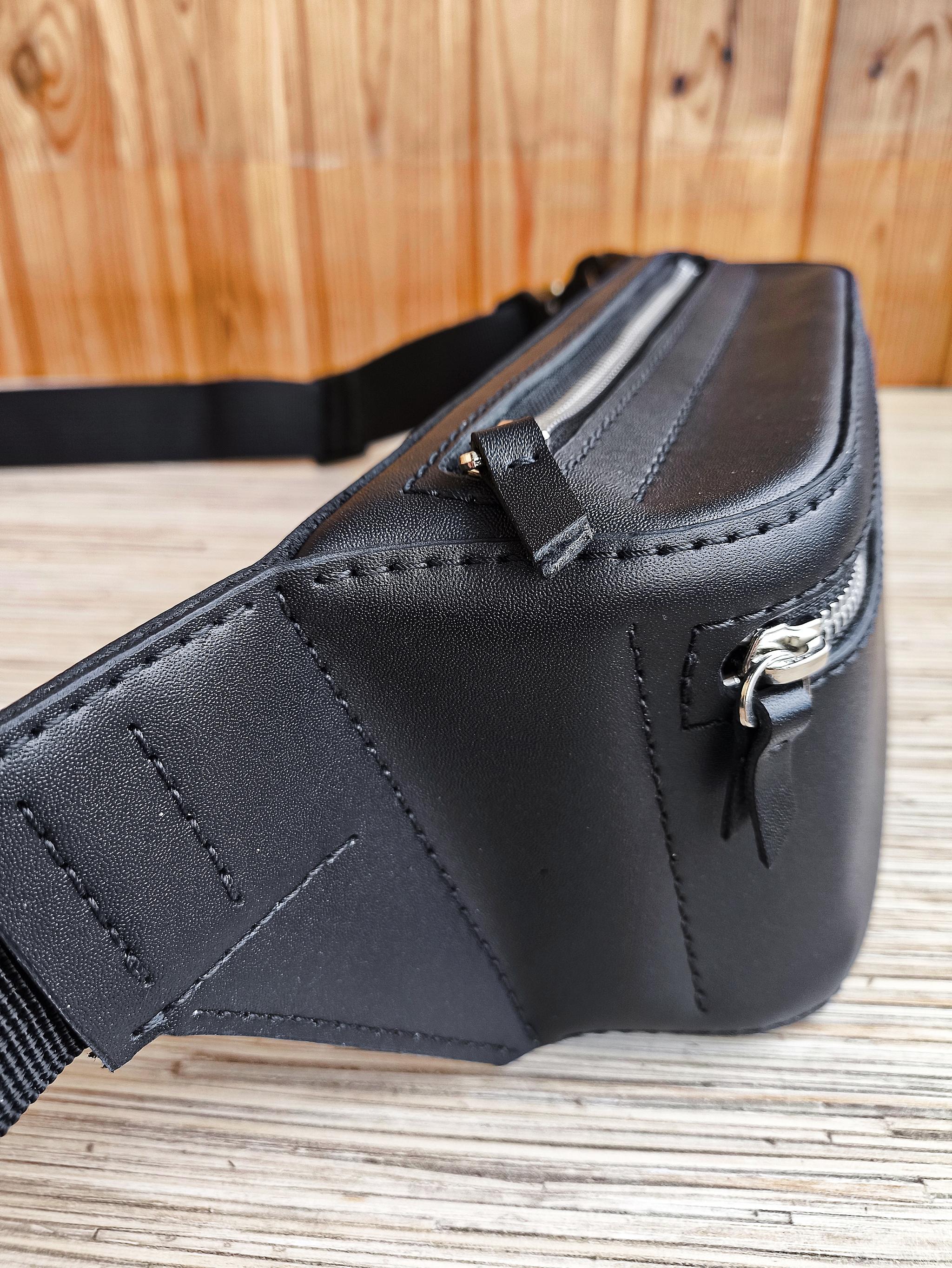 Handmade genuine leather fanny pack - My, Natural leather, Handmade, Needlework without process, Сумка, Belt bag, Friday tag is mine, Longpost