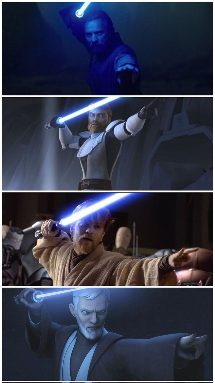 Отличительная черта боевой стойки Оби-Вана