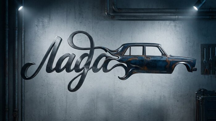 Скульптурный постер по слову «Лада»