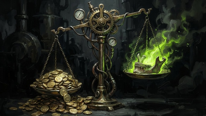 На одной чаше — прибыль. На другой — человеческие лица.