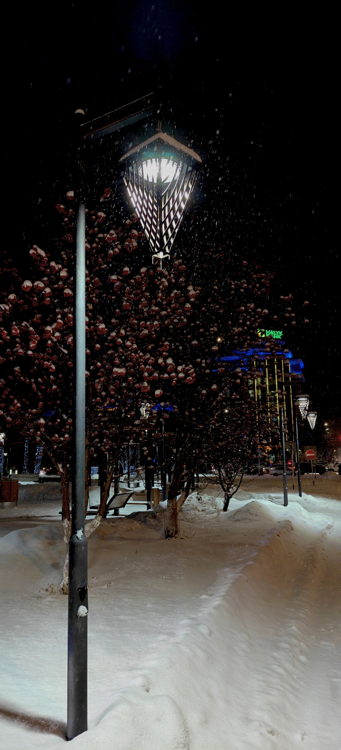 Вечерний снег