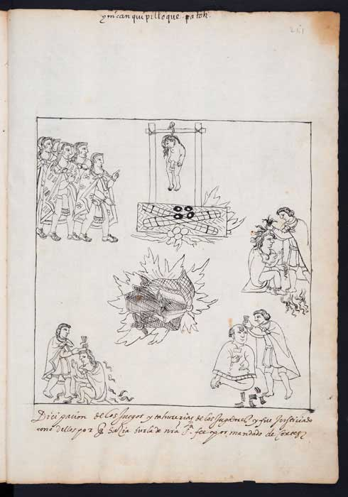 P��. 8: ����� ������ � �������. ��� �����, �����, ����� ���������. Historia de Tlaxcala, fol. 241r