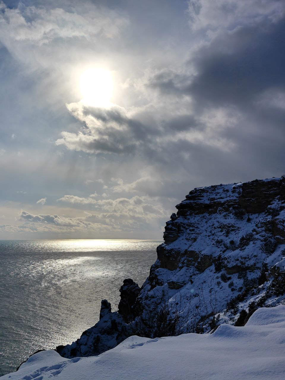 Snowy New Year's Fiolent - Crimea, Sevastopol, Cape Fiolent, Snow