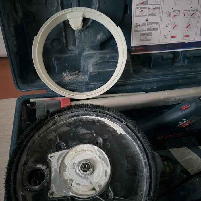 Насадка для Bosch GTR 550 после шлифовки двух стен