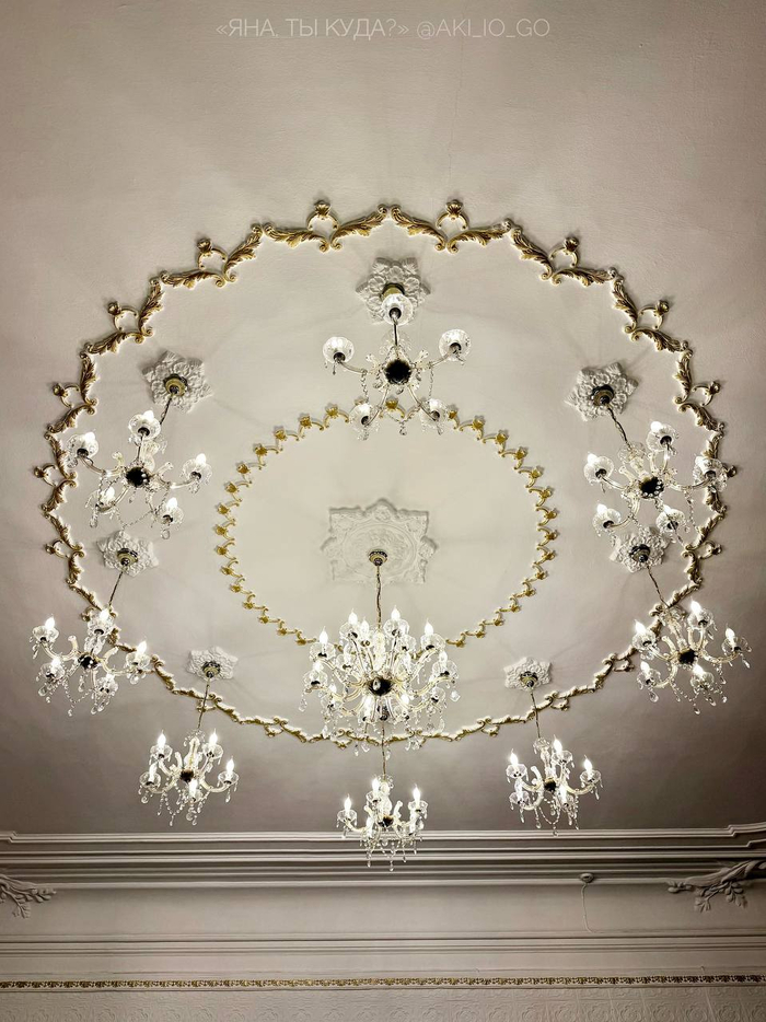 Потолок "Купеческого" зала, ранее - главный зал для приемов.