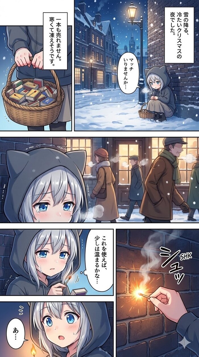 Кошко-девочка со спичками