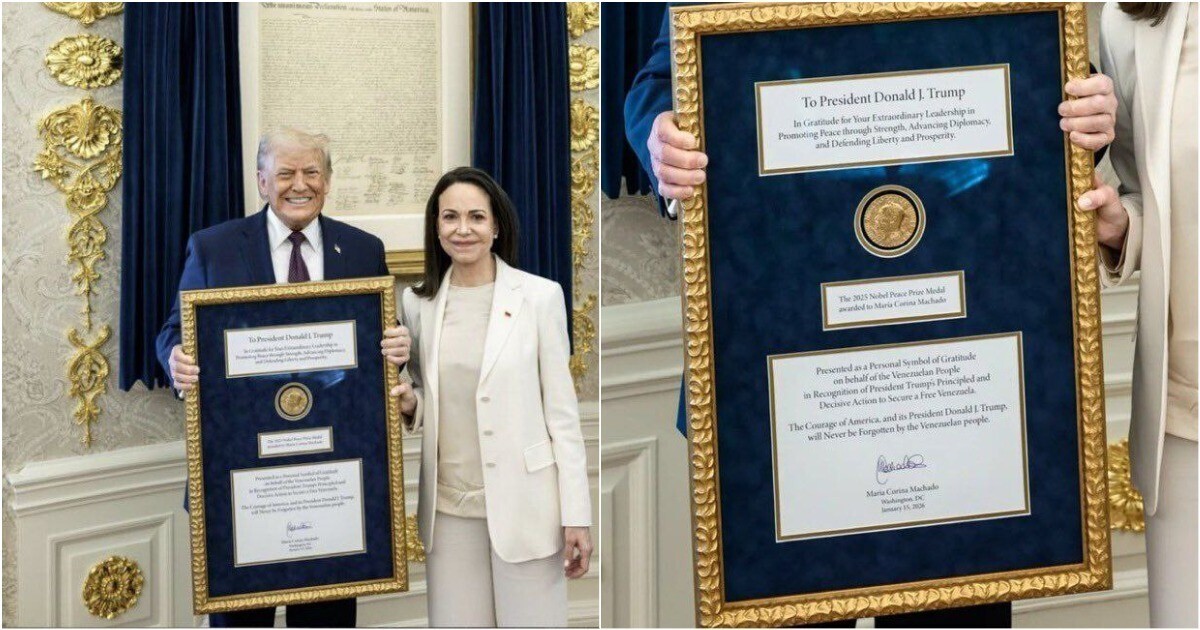 Трамп получил медаль Нобелевской премии мира за вторжение в Венесуэлу - Политика, Дональд Трамп, Венесуэла, Нобелевская премия мира, Cnn, Оппозиция, Текст