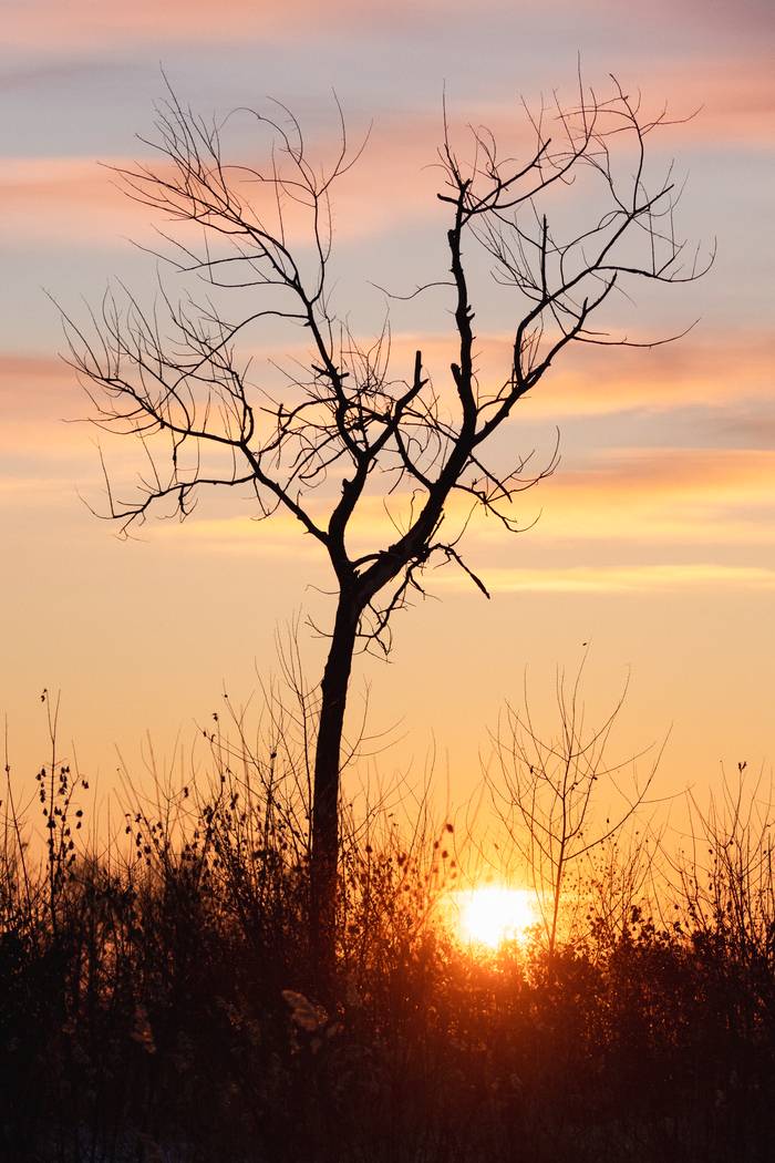 Закат на автозимнике Р-297