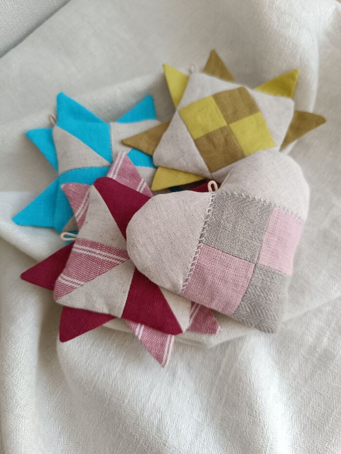 Оригинальное саше в стиле пэчворк с ароматом лаванды