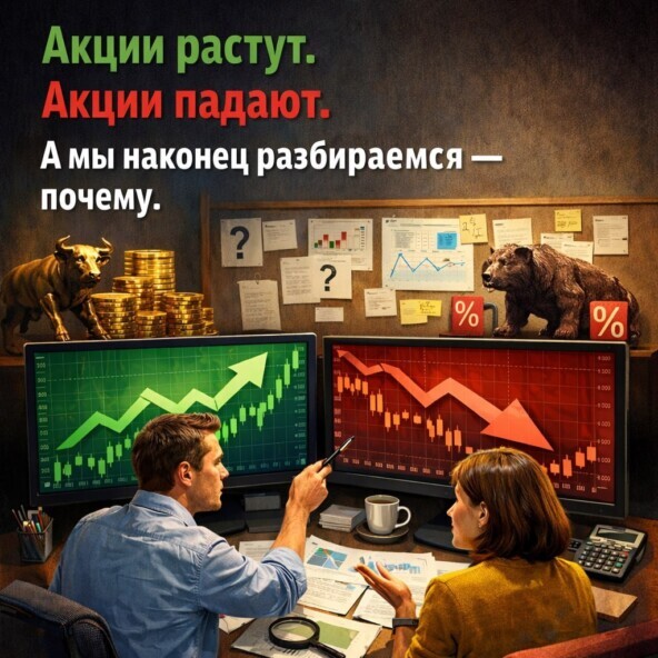 Акции растут. Акции падают. А мы наконец разбираемся — почему