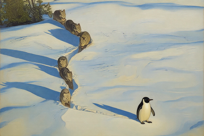 Ответ на пост «Чем всех так покорил одинокий пингвин?»