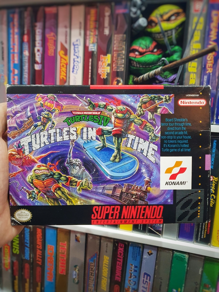 Картридж Teenage Mutant Ninja Turtles IV: Turtles in Time (лицензионный для Super Nintendo)