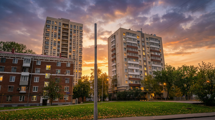 ��������� ���� � ����������� ����������. ������. (Mobile photo with minimal processing. Moscow.)