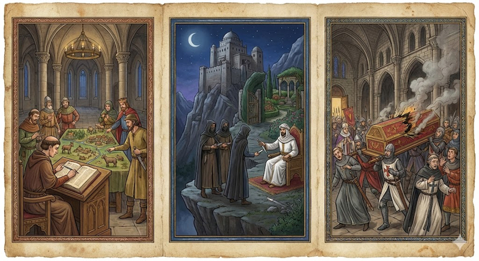 Дерзкие 1000-е, Эпизод 9: Книга Страшного суда, Первые Ассасины и Взрывающийся Король: Хроники 1081–1090 годов