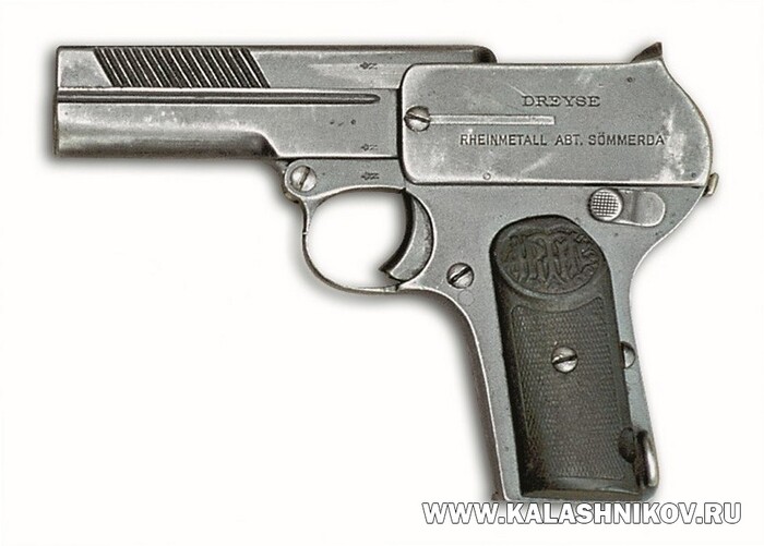 �������� Dreyse, ������ 1907 �., ������� �. ���������. ������� ���������� � ��������� ������. ������-��������� �������� ������������ ����. ������ 7,65 ��. ����� ����� 158 ��. ����� ������ 91 ��. ����� 650 �. ����������� �������� 7 ��������