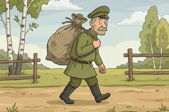 Солдатская котомка из плотной ткани