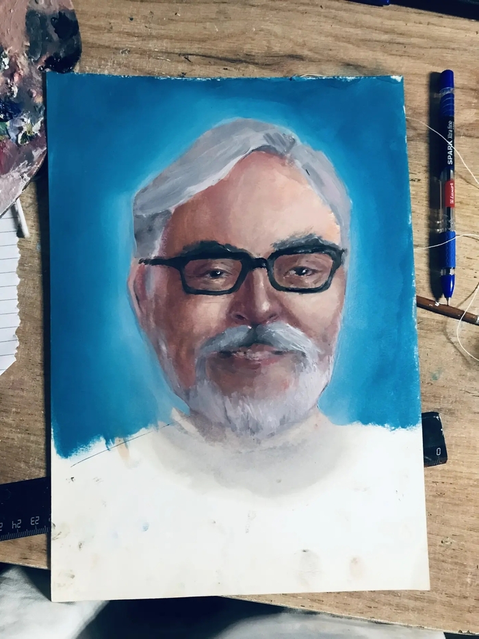 Портрет Хаяо Миядзаки