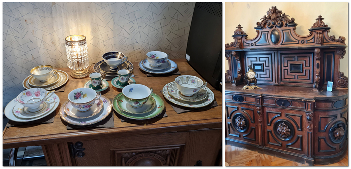 Несколько фотографий экспонатов из краеведческого музея, который занимает несколько залов дворца.