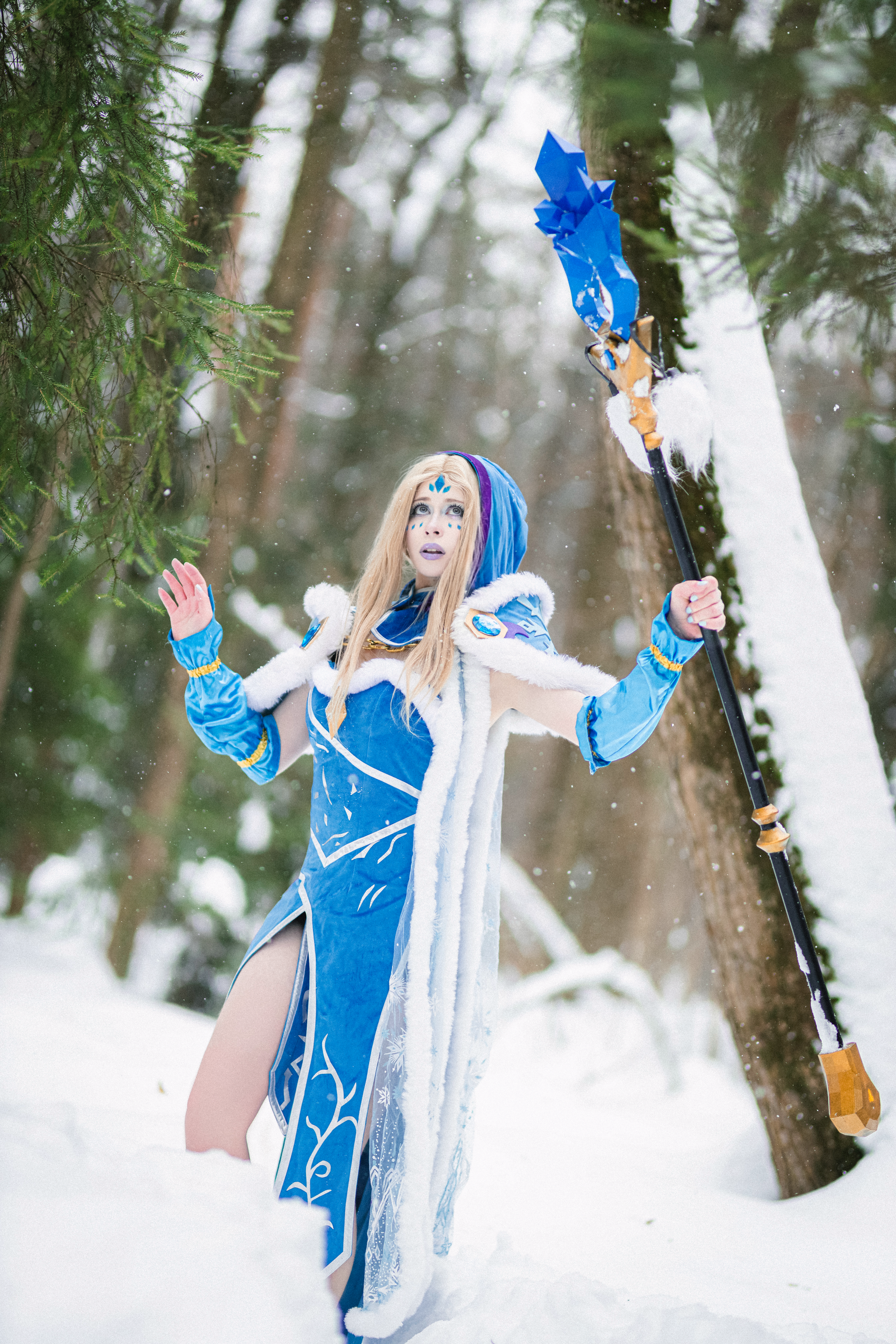 My cosplay of Crystal Maiden from Dota 2 - Series My Cosplays
, My, Cosplay, PHOTOSESSION, Anime, Dota, Snow, Costume, Cosplayers, Professional shooting