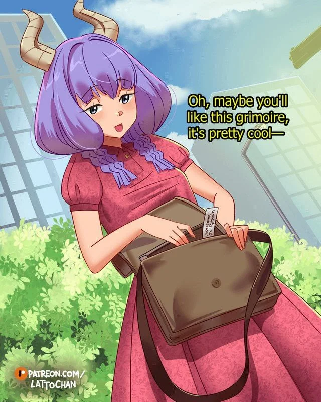 О, может вы взгляните на этот гримуар, он довольно клёвый - Аниме, Юмор, Sousou no Frieren, Frieren, Aura (Sousou No Frieren), Гифка, Длиннопост