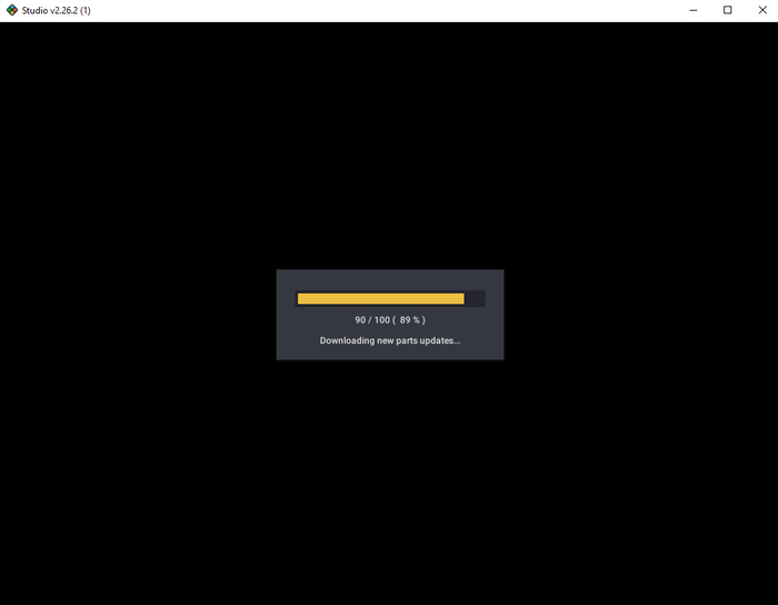 Бесконечная загрузка Studio 2.0 от BrickLink "90/100 (89%) Downloading new parts updates ..."
