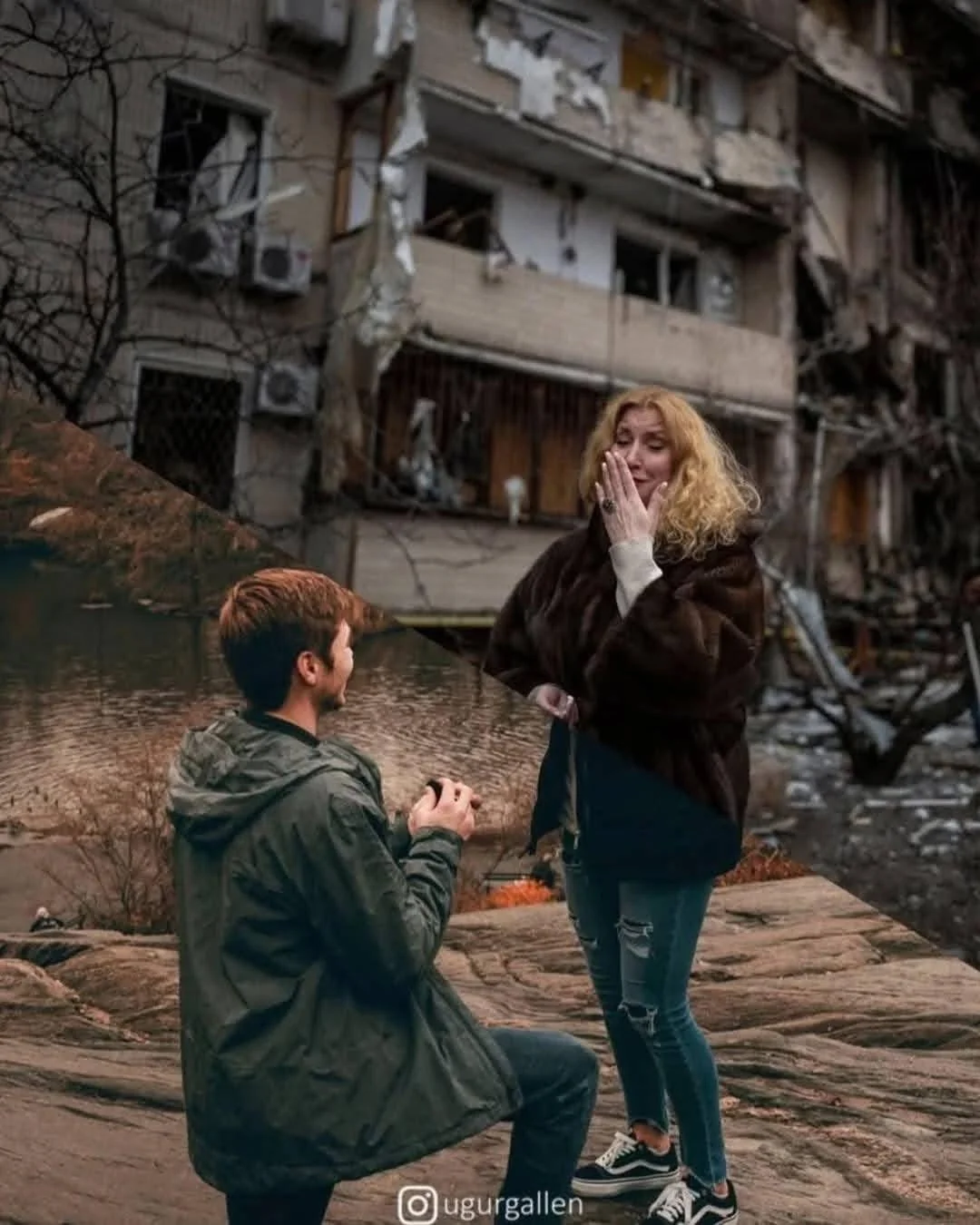 Turkish artist combines two opposing realities into one - Turkey, Turks, Artist, The photo, War, Peace, Children, Comparison, Longpost, Repeat, Politics