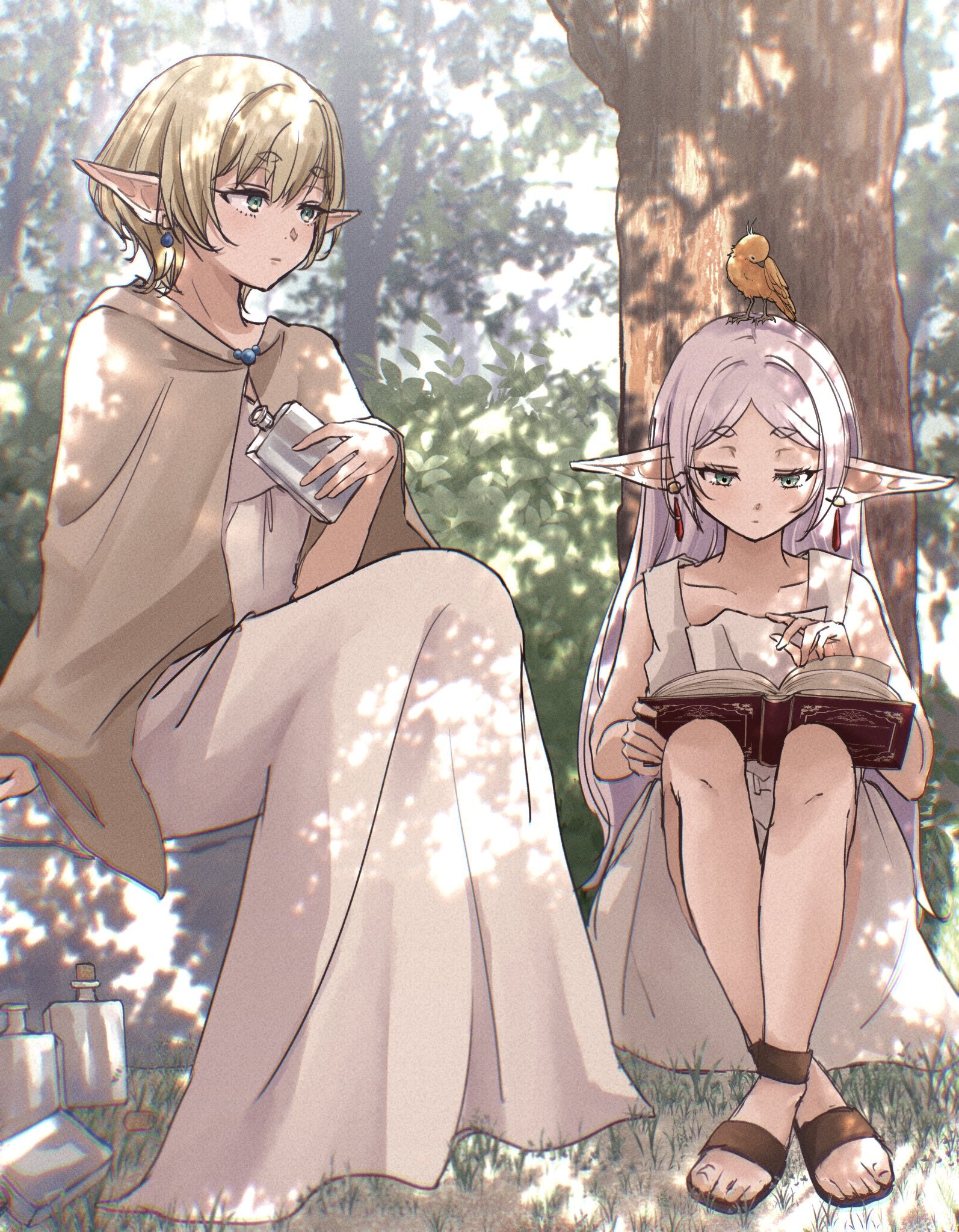 Девушки читают - Аниме, Anime Art, Frieren, Sousou no Frieren