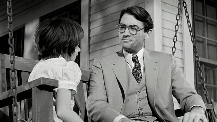 Грегори Пек в фильме "Убить пересмешника"