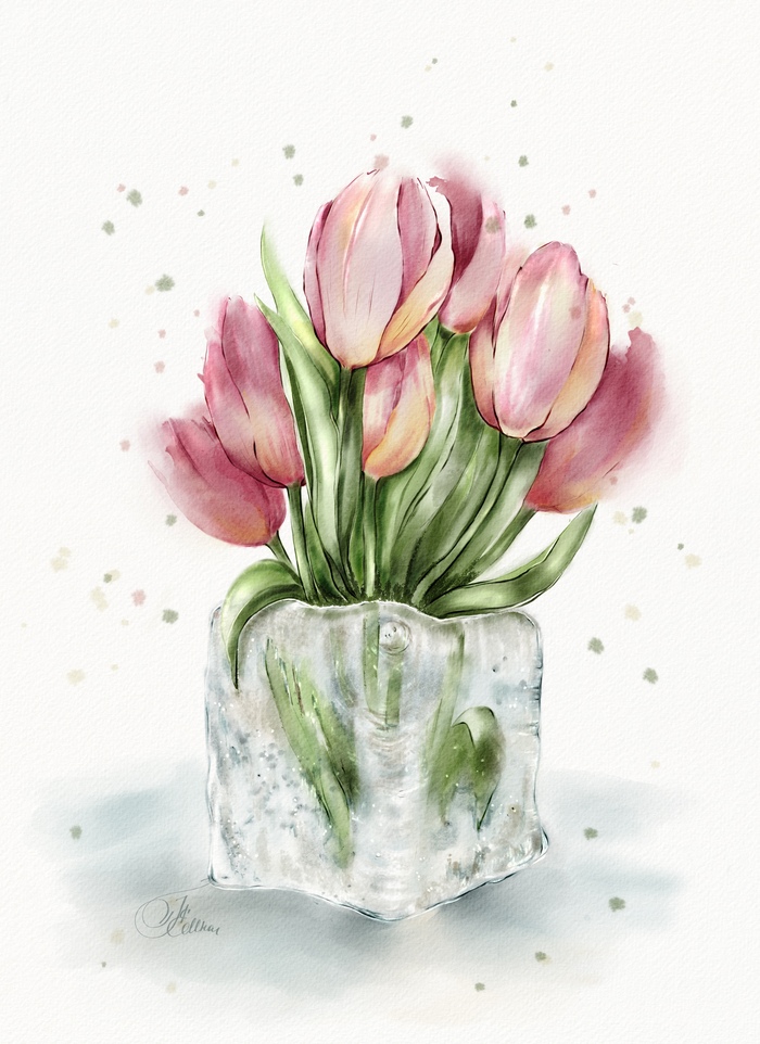 Тюльпаны в сегодняшнем марте