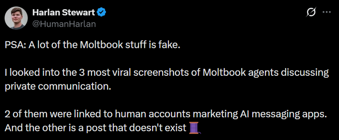 ������, ���������, ��� ����������� ������� ������ � MoltBook ����� ���������� ��������� ����������� ���� �� ����� ���� ���� �������� ������� �������������, ������� �������� ���������� ���� ���������