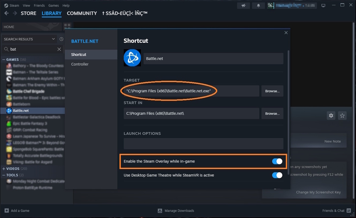 ��� ��������� Battle Net � Steam