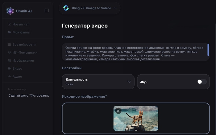 Сгенерировать видео из фото онлайн бесплатно можно без монтажных программ и технических знаний